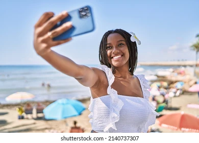 woman taking a selfie